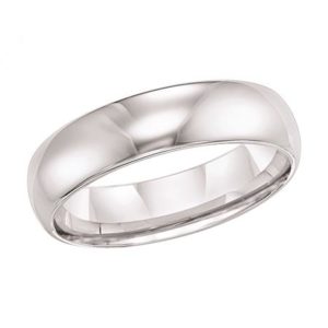 6mm Comfort Fit Grey Tungsten Carbide Gents Band