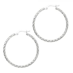 10K Yellow Gold Polished Graduated Oval Light Weight Hoop