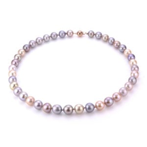 Imperial Pearl Natural pink pearls paired with rose gold large 9.5-11.5mm