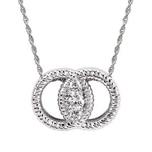 Diamond Marriage Symbol® Pendant In 14K Gold With 3 Diamonds Equaling 1/2 Ctw.