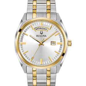 Bulova Surveyor Men's Gold Silver Dial Stainless Steel Watch