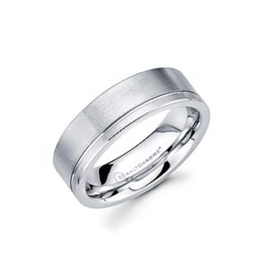 Ostbye 7mm Cobalt Chrome Band With Side Channel Accent