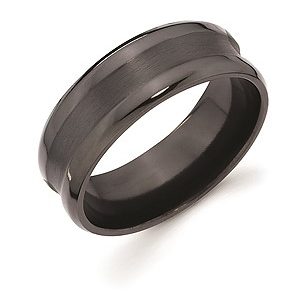 8Mm Ceramic Band With Center Channel Accent