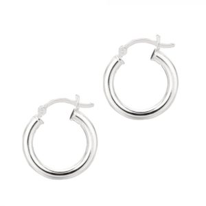 Sterling Silver 3x15mm Hoop Earring