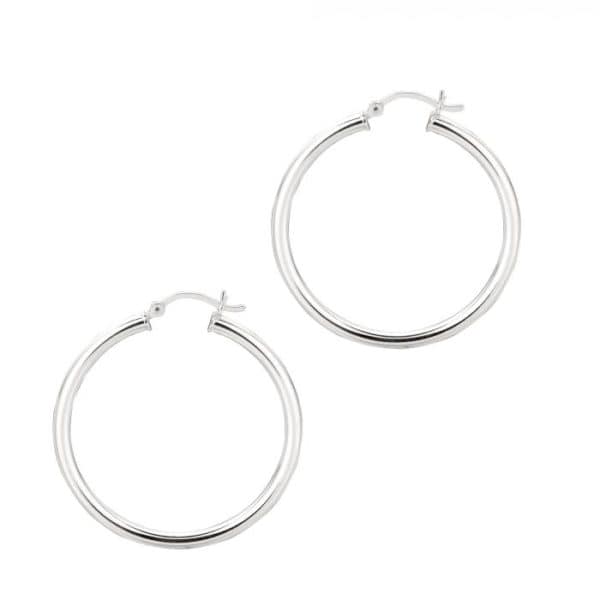 Sterling Silver 3x35mm Hoop Earring