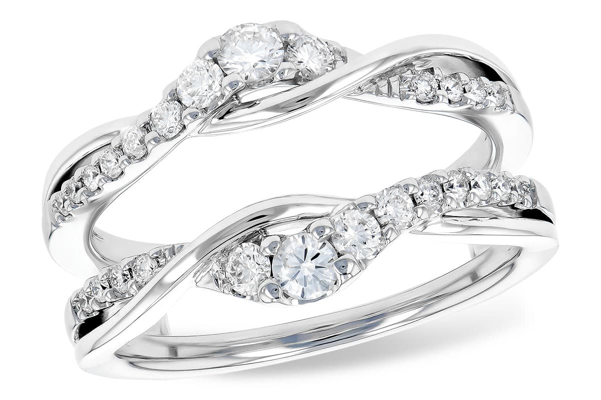 0.85ctw Diamond Ring Guard in 14k White Gold - Nelson Coleman Jewelers